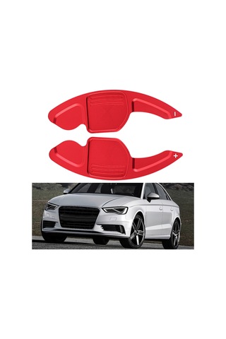 Vkemall Audi A3/a4l/a5/a6/a7/a8/s5 İçin Alüminyum Vites Kaydırıcı, Cnc İşleme, Anti-kayma, Kırmızı, Kol Saati Vites Paddles Diğer