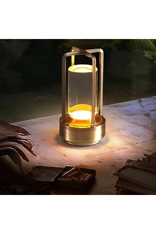 Willowhaven Silvery Led Masa Lambası Yatak Başı Göz Koruma Usb Şarj Kamp Aydınlatma Taşınabilir Füme