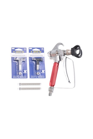 Xurunkeji Adet Boya Püskürtme Ucu 315,517 Ve Nozul Koruyucusu + Pompa Püskürtücü İçin 2 Adet Havasız Püskürtme Filtresi İle Havasız Boya Püskürtücü