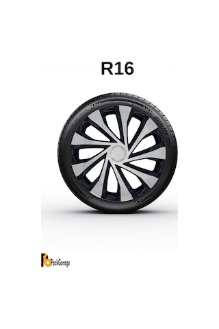 Citroen C4 Grand Picasso 16'' İnç Jant Kapağı 4 Adet Siyah Gri C124