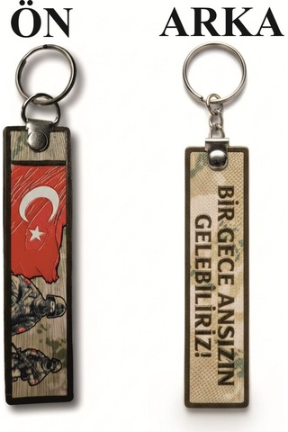 Tpu Çift Taraflı Anahtarlık - Bir Gece Ansızın Gelebiliriz Çok Renkli