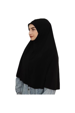 Moda Mevsimi Pratik Sandy Hazır Eşarp Namaz Örtüsü Siyah