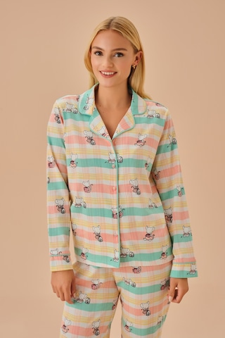 Suwen Lulusu Maskülen Pijama Takımı Sh25218660b1349 Ekru