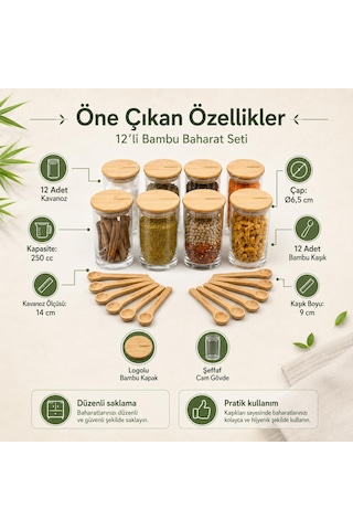 Atbyhome Bambum Orjinal Zolla Prestige 24 Parça Kaşıklı Baharatlı Diğer