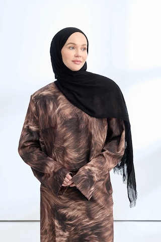 Armanda Organic Touch Ketens Viskoz Şal- 3601 Siyah