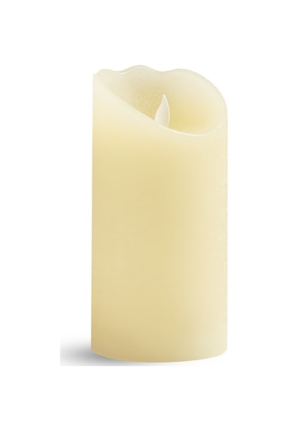 Pasabahce Silindir Led Mum 15x7.5 Cm - 1 Adet Krem