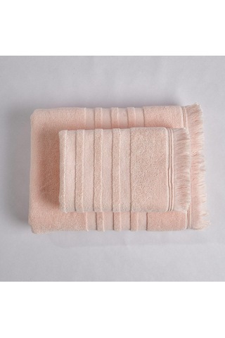 Senza Saçaklı Pamuk Banyo Havlusu Pembe 90x150 Cm Çok Renkli