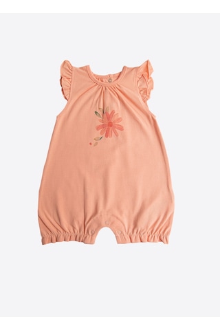 Kitikate Organik Bloomie 2'li Şort Tulum Turuncu