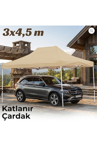 Missidea 3 4,5 Makaslı Katlanır Çardak Krem