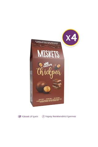 Sütlü Çikolata Kaplamalı Leblebi Draje 80 Gr X 4 Adet