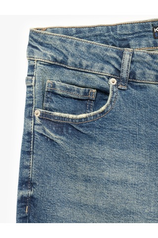 Koton Normal Bel Skinny Fit Jean Pantolon - Michael Jean Orta İndigo 6wam40104nd İndigo