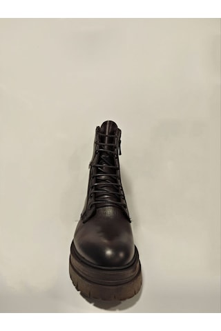 Castle Black Yldz-26254-1 Kahverengi Hakiki Deri Kadın Bot Kahverengi