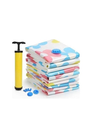 Pazly 11 Adet Kalın Vakum Depolama Torbası Seti, Battaniye Giysileri, Yorgan Organizatör, El Pompası