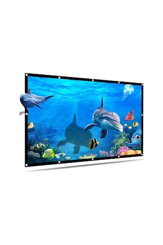 Taşınabilir 100 İnç Hd Projeksiyon Perdesi, Katlanabilir Ve Dayanıklı, Ev Sineması Ve Açık Hava Kullanımı İçin