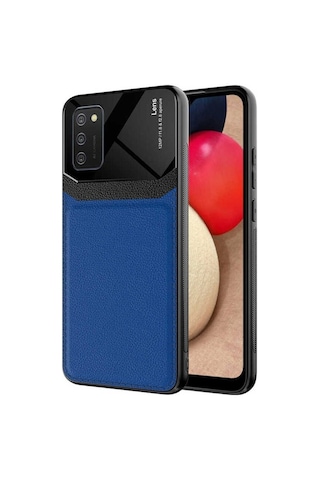 Samsung Uyumlu Galaxy A02s Kılıf Zore Emiks Kapak Lacivert