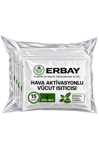 Erbay 100'lü Isı Paketi Isınmatik Cep Sobası 15 Saat Vücut Isıtıcı Isıtıcı Ped Hava İle Aktifleşen El Ayak Bel Isıtma 40-80 C Kışlık Kamp Outdoor Seyahat Taktik Askeri Kullanım Beyaz