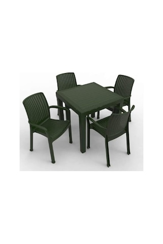 Tr Estelia Efes 4'lü Set 4 Sandalye+1 Masa Camsız Ekonomik Ürün Bahçe, Balkon Diğer