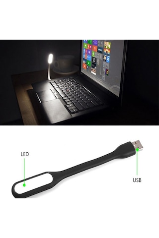 Laptop Usb Led Lamba- Esnek Led Işık Okuma Lambası Powerbank Usb