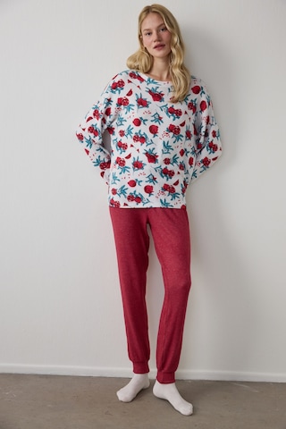 Penti Bordo Best Season Çizgili Termal Etkili Pijama Altı Bx27