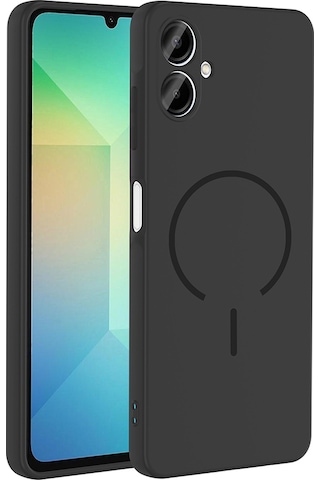 Galaxy A06 Kılıf M-safe Şarj Özellikli Zore Meta Kapak Siyah