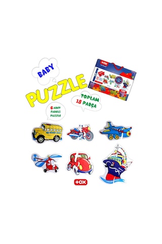 Tox Ulaşım Araçları 2+ Keçe Yapboz Puzzle T002
