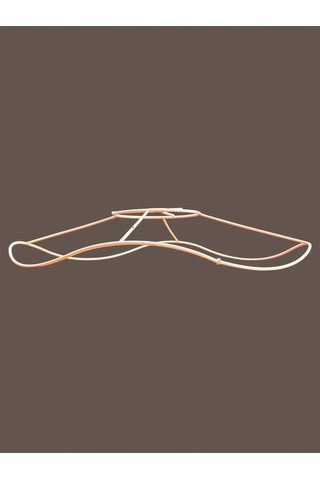 Papatya Avize Teli , İskeleti 50x10 Cm Beyaz Statik Boyalı Duy Takımı Dahil Beyaz