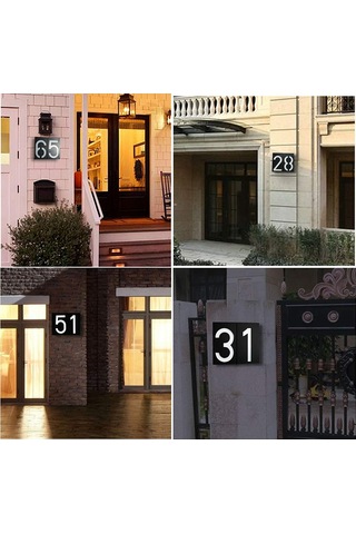 Gajeena Güneş Enerjili Otomatik Aç-kapa Led Ev Numarası Işığı, Ip55 Su Geçirmez, Kolay Kurulum Rakam 9