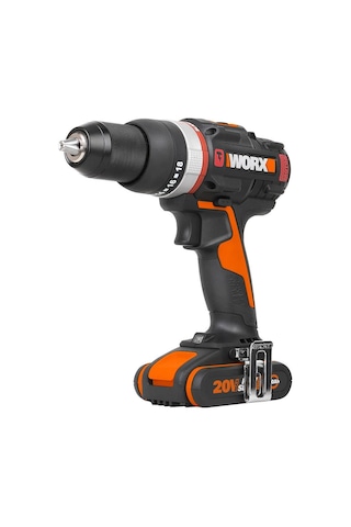 Worx WX-JCR 20Volt 2.0Ah Li-ion Çift Akülü Kömürsüz Profesyonel Darbeli Matkap Vidalama