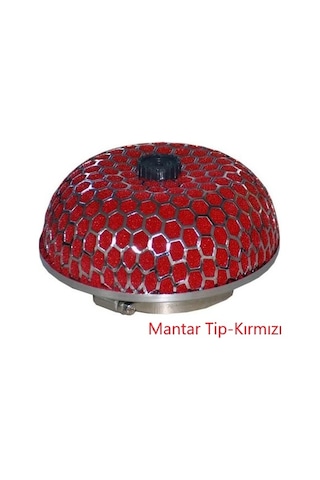 Carub Ses & Performans Arttırıcı Açık Hava Filtresi Mantar Tip Kırmızı +6 Hp Aparatlı Üniversal 00 Şüscaroto Aksesuar