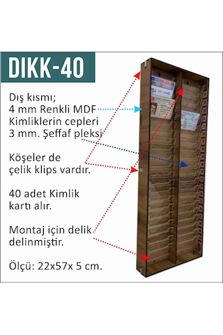 Dıkk-40 Maben Duvar Tipi Ziyaretçi Kart Kutusu 40 1 Adet