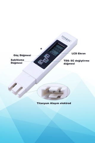 Novasmart Tds & Ec Su Ölçer Tds Metre - Dijital Su Kalite Test Cihazı Hidroponik, Akvaryum Ve Içme Suyu Ölçüm İletkenlik Ve Tds Ölçerler