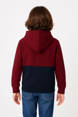 Moda Assema Erkek Çocuk Kapüşonlu Kanguru Cepli Parçalı Sweatshirt - Renkli Çok Renkli