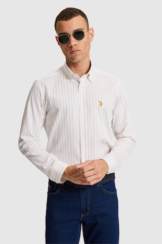 U.S. Polo Assn. U.s. Polo Assn. Erkek Gömlek Desenli 50324745-vr235 Yag Yesılı