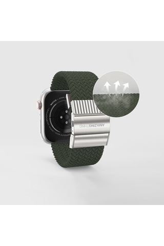 Watch 40mm Amazingthing Titan Weave 2.seri Sport Örgü Kordon Koyu Yeşil