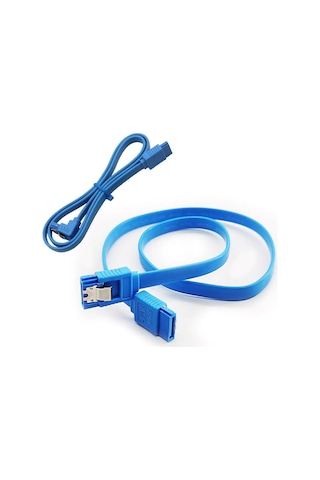 Koodmax Sata 3.0 Data Kablosu Mavi - Sata 3.0 L Tipi Veri Kablo - 2 Adet - 41.5 Cm