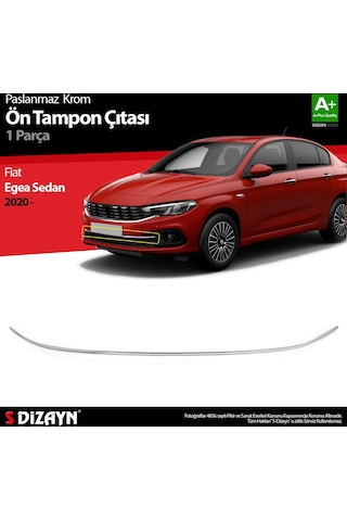 S-Dizayn  Fiat Egea Sedan Krom Ön Tampon Çıtası 2020 Üzeri