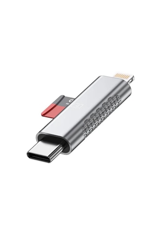Microcase Çift Girişli Lightning Ve Type-c Kart Okuyucu-al5808