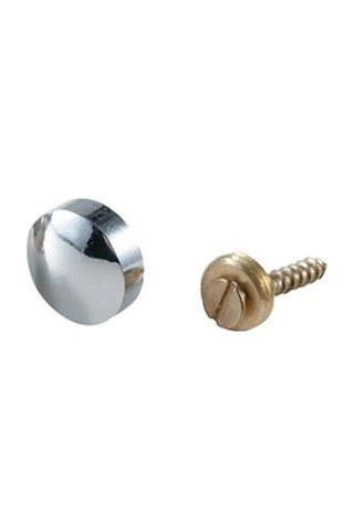 Parlak Krom Dekoratif Vida Kapağı - 20mm, 10 Adet 6395751