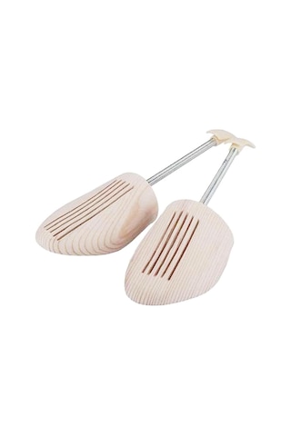 Flexi 40-41 Numara Yaylı Spiralli Ahşap Ayakkabı Kalıbı Bej