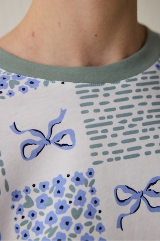 Penti Kırık Beyaz Cute Bows Bisiklet Yaka Pamuklu Uzun Kollu Pijama Takımı