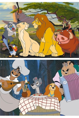 Educa 4-6 Yaş 2x48 Parça Disney Klasikleri Hayvanlar Puzzle - Erkek Çocuk Karton Puzzle 1 Adet