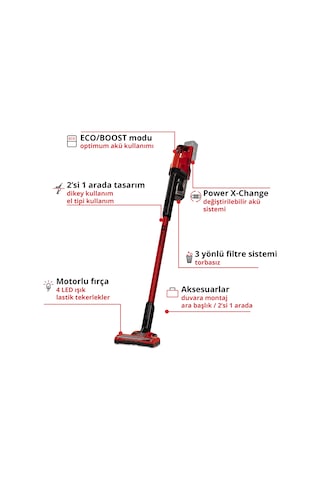 Einhell TE-SV 18 Li - Solo Akülü Dikey Süpürge - 2347180