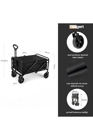 Küçük Çok Amaçlı Katlanır Kamp Piknik Tatil Sahil El Arabası Bahç