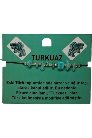 Doğal Taş Bileklik Turkuaz Taşı Bileklik Ayarlanabilir İpli Turquoıse Taş Kristalize Kırık Taş Şifalı Bileklik Mavi