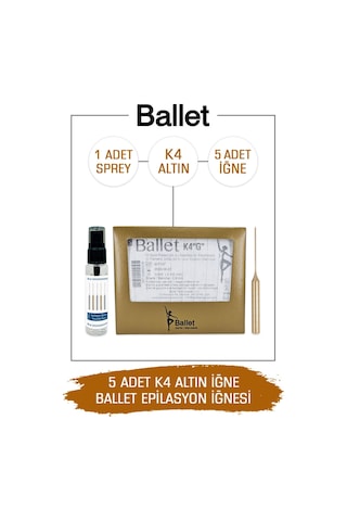 Ballet Gold K4 Epilasyon İğnesi 5'li Ballet Gold K4 Epilasyon İğnesi 5'li