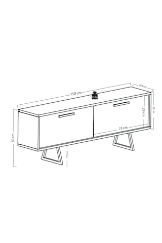 Lagomood Nova Tv Ünitesi Antrasit Ceviz