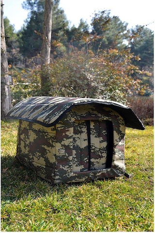 Yuga Kamuflaj Desen Kedi Evi Isı ve Yağmur Korumalı