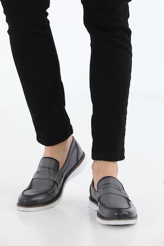 M.Karaca Hakiki Deri Ortopedik Klasik Erkek Ayakkabı gri