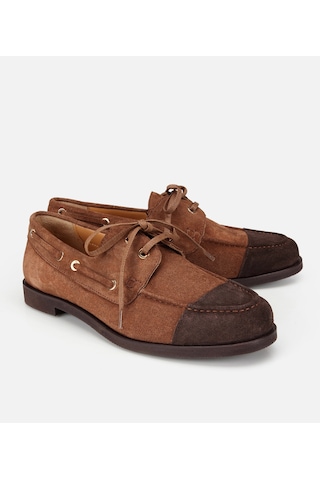 Hotiç Kadın Süet Deri Kahverengi Bağcık Detaylı Günlük Loafer 01ayh321380a484 01ayh321380a484