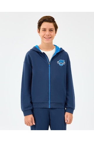 Skechers B Full Zip Sweatshirt Büyük Erkek Çocuk Lacivert Sweatshirt Sk2520016-0530 Lacivert
